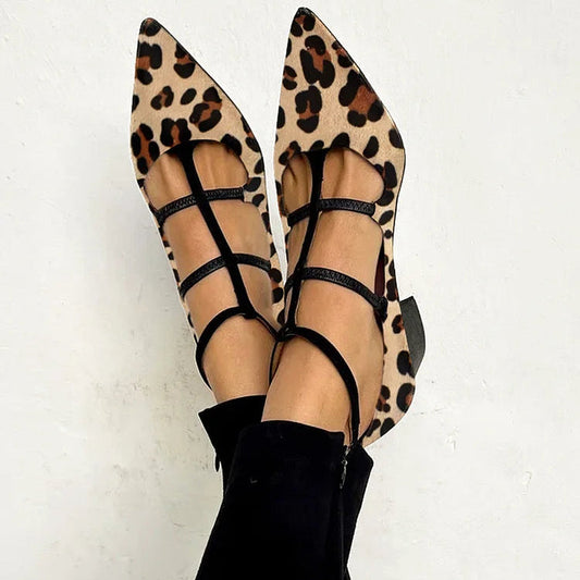 Bridget - High Heels with Leopard Strap