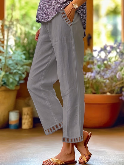 Wren – Relaxed Cropped Pants with Contrast Details