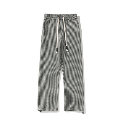 XAVIERA – MODERN STRIPED FLEECE PANTS