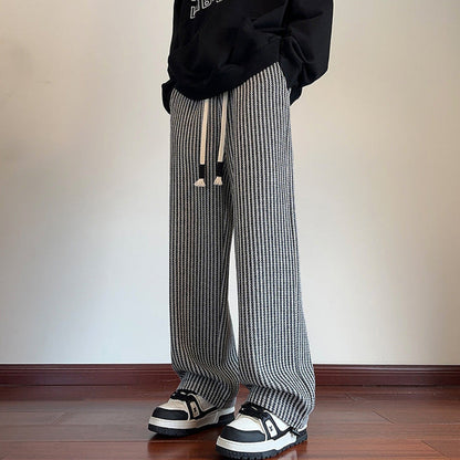 XAVIERA – MODERN STRIPED FLEECE PANTS