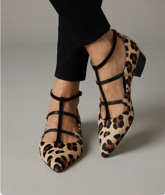 Bridget - High Heels with Leopard Strap