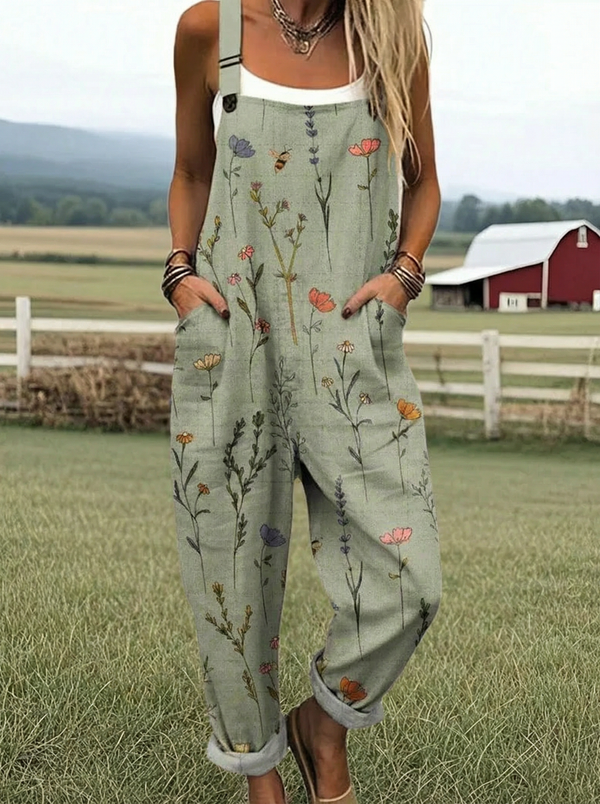 LS™ | Comfortable garden jumpsuit with print