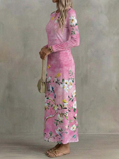 Célestine · Long Sleeve Floral Maxi Dress