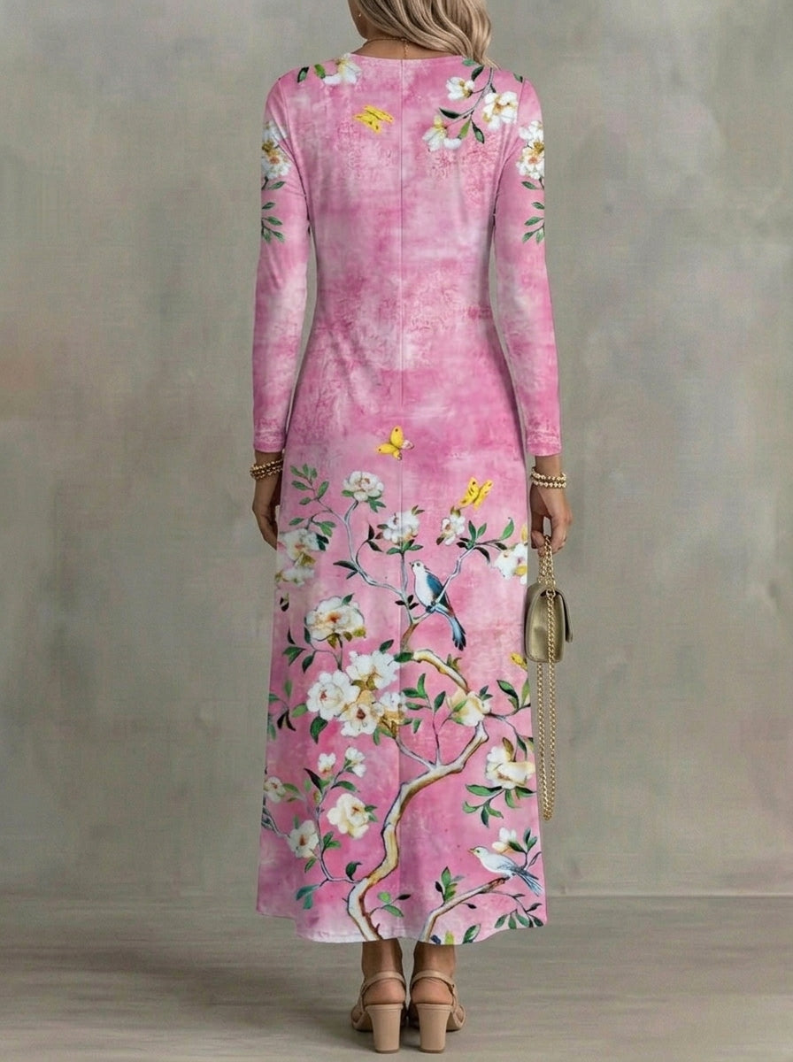 Célestine · Long Sleeve Floral Maxi Dress